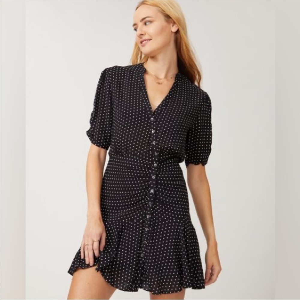 Free People Black and White Polka Dot Dress